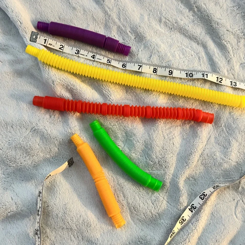 5pc Pop Tube Sensory Fidget Toys Set Colorful Stretch Bendable Tactile Tubes‎